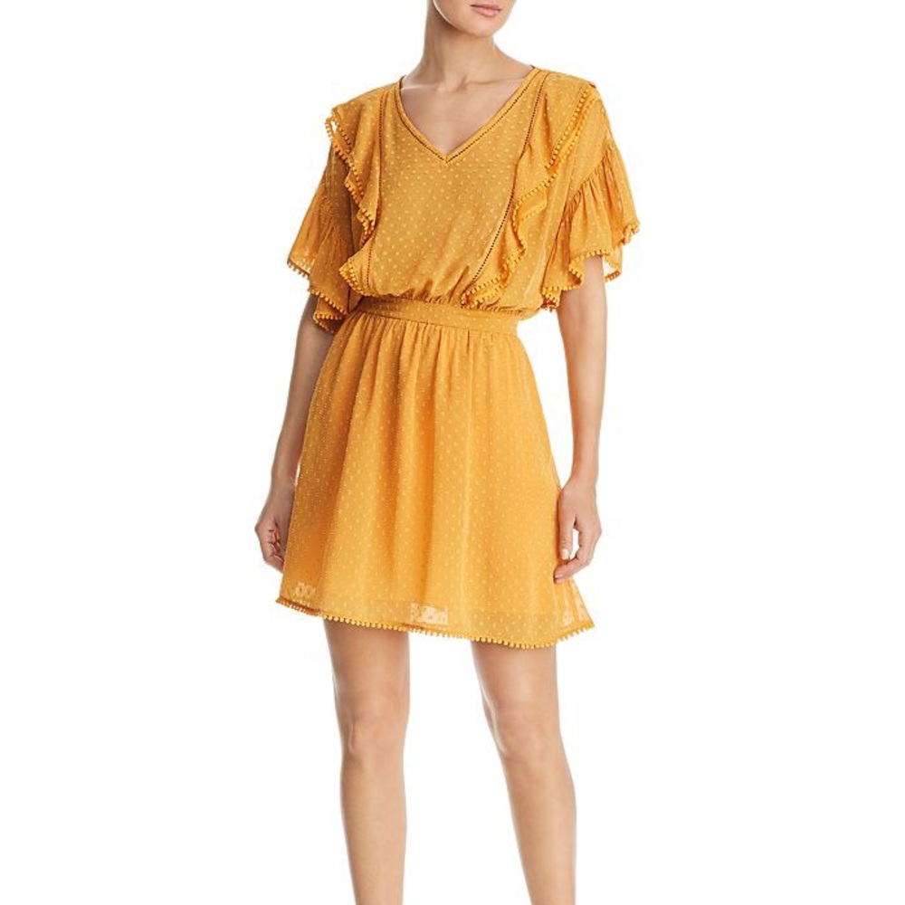 Scotch & Soda ruffles and Pom Pom mini dress - Size XS NWT
